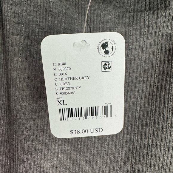 Free People Grey Only You Tank Top Square Neck - Picture 7 of 7